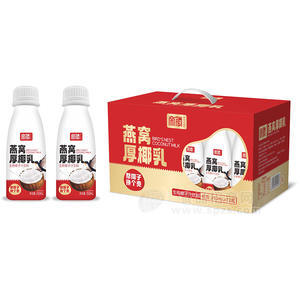 帝騰燕窩厚椰乳生榨椰子汁飲料箱裝招商350ml×12瓶