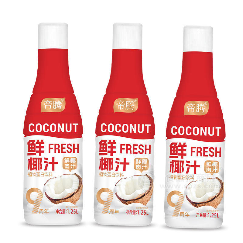 帝腾鲜椰汁植物蛋白饮料瓶装招商1.25L 