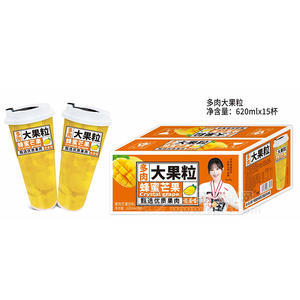 杯装多肉大果粒蜂蜜芒果果肉芒果饮料箱装招商620ml×15杯