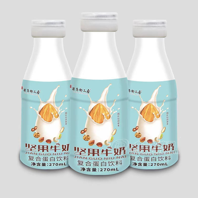 百年椰正香坚果牛奶复合蛋白饮料瓶装招商270ml