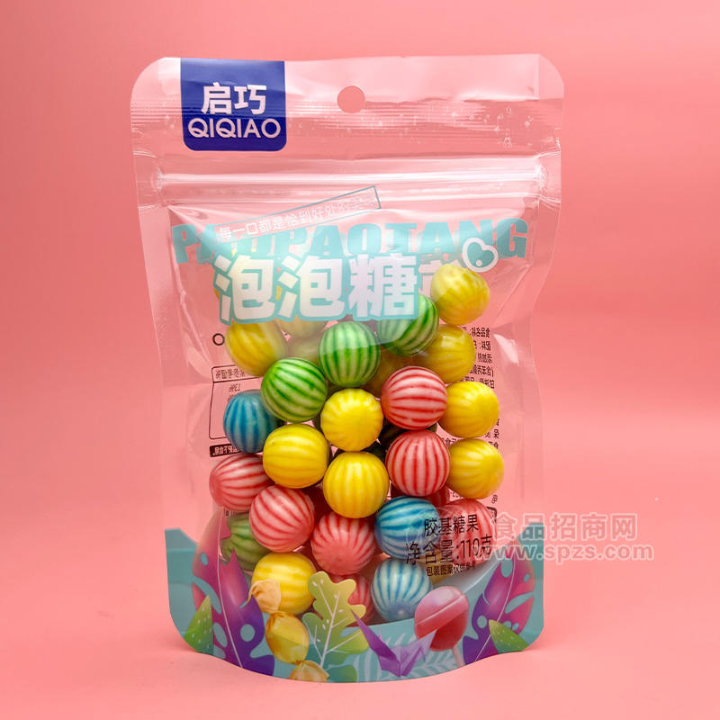 启巧泡泡糖胶基糖果袋装招商110g
