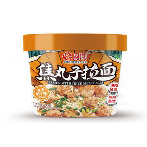 國圓焦丸子拉面金湯肥牛味泡面桶裝招商145g