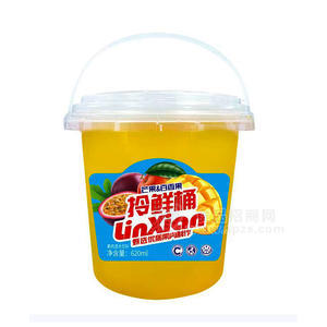芒果百香果果肉混合饮料拎鲜桶招商620ml