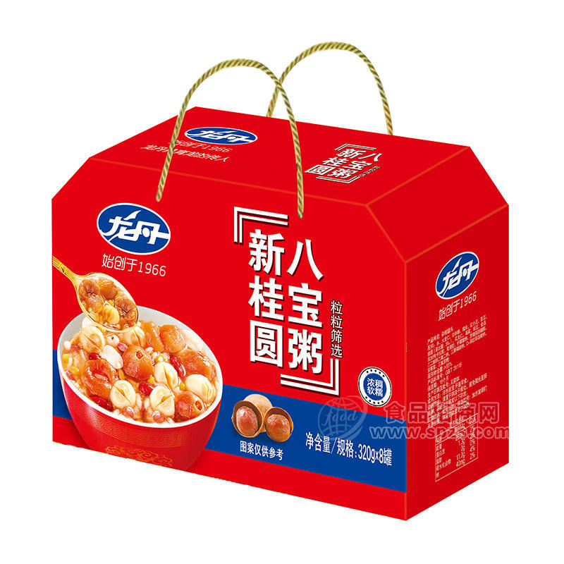 龙丹新桂圆八宝粥方便食品320gx8罐