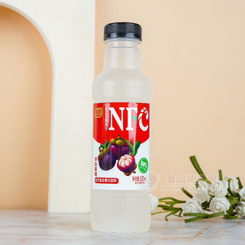 甄沃NFC山竹复合果汁饮料瓶装招商520ml