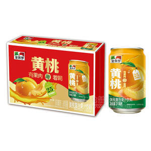 金保羅黃桃復合果汁大果肉飲料箱裝招商310ml×16瓶