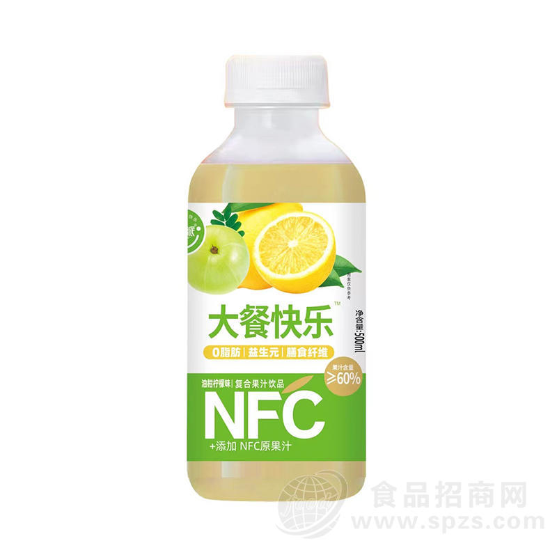 简乐派油柑柠檬味添加NFC60%复合果汁饮料招商500ml