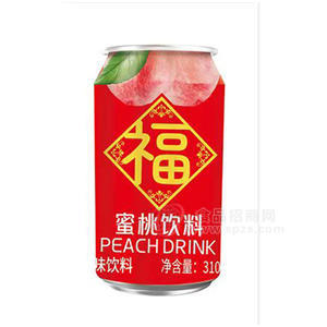 蜜桃饮料罐装流通餐饮厂家招商310ml