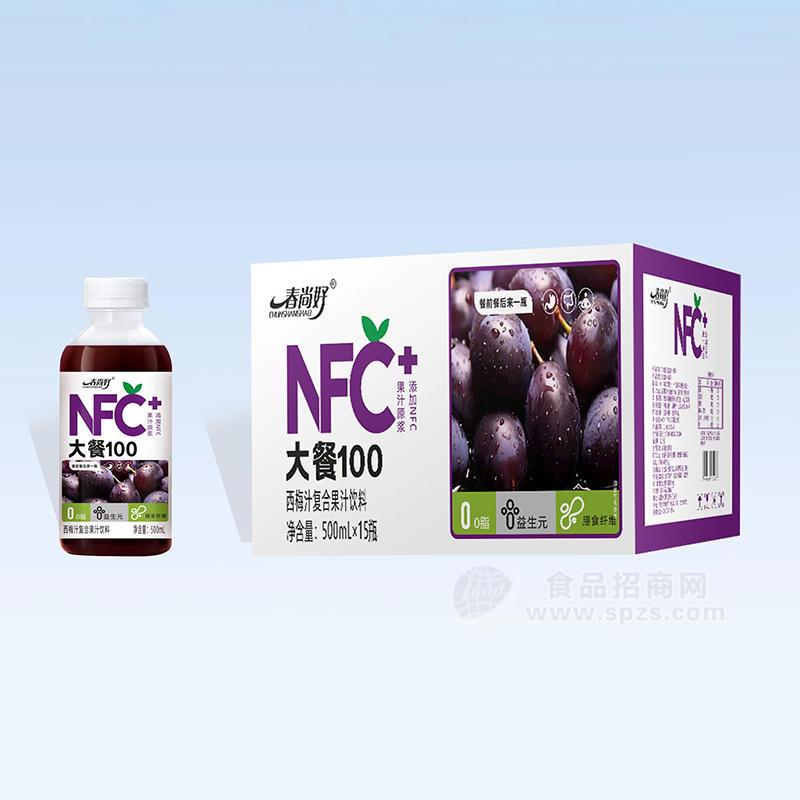 春尚好大餐100西梅汁复合果汁饮料500mlx15瓶