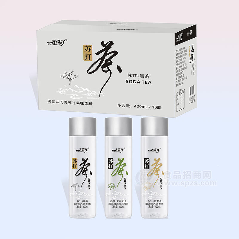 春尚好黑茶味无汽苏打果味饮料400mlx15瓶
