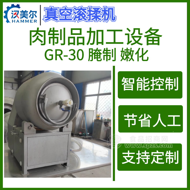 全自动真空滚揉机 牛肉快速入味腌制机 自动上料出料真空滚揉机
