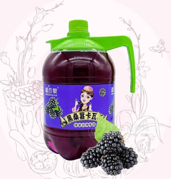 疆百泉黑桑葚卡瓦斯饮料新疆特产1.5l
