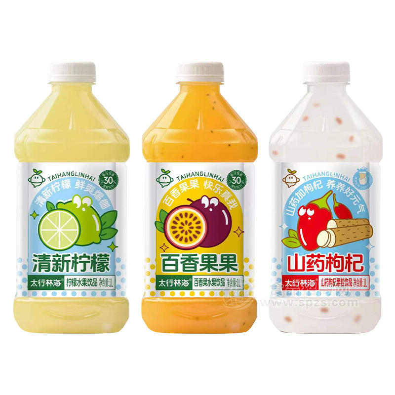 太行林海柠檬百香果山药枸杞饮品一升饮料瓶装招商1升饮料1L