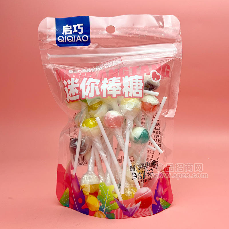 启巧迷你棒糖硬质糖果袋装招商90g