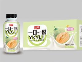 【一口一捞】燕麦果粒乳饮品（哈密瓜味）牛奶+果粒+燕麦+椰果粒