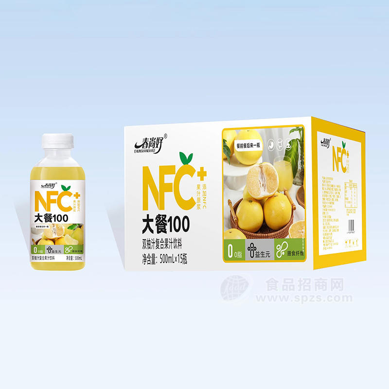 春尚好大餐100双柚汁复合果汁饮料500mlx15瓶