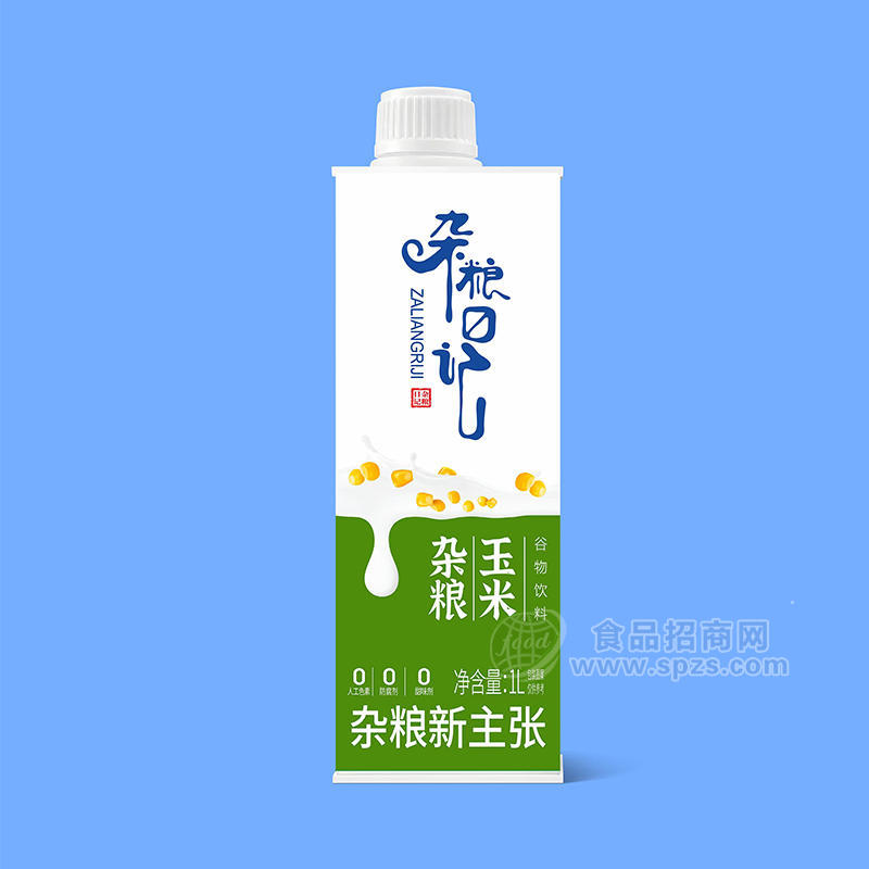 簡樂派雜糧玉米谷物飲料盒裝招商1L