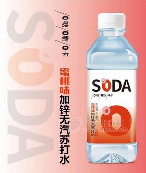 SODA蜜桃味加鋅無汽蘇打水375ML
