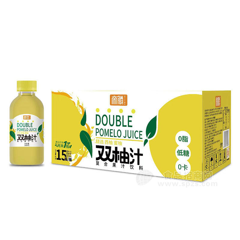 帝騰雙柚汁復(fù)合果汁飲料箱裝招商500ml×15瓶