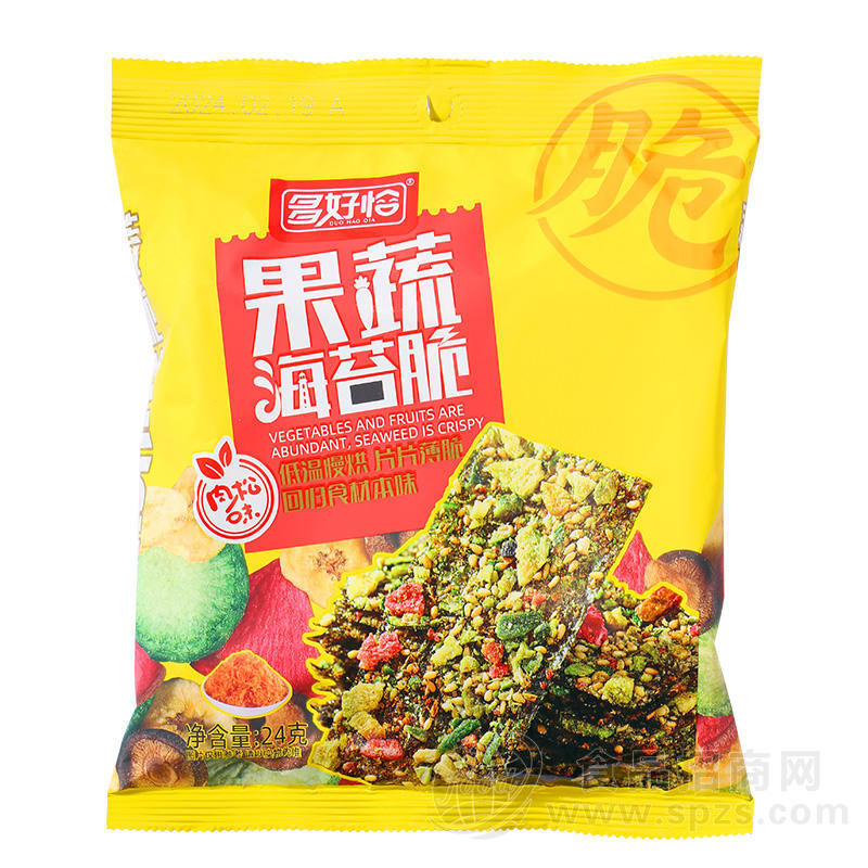 多好恰果蔬海苔脆肉松味休闲食品袋装招商24g