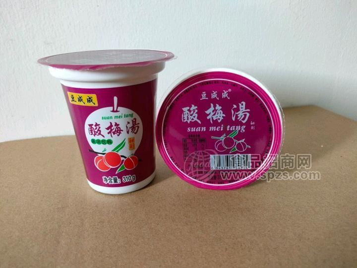 豆成成酸梅汤，自然果味椰果风味饮料310ml