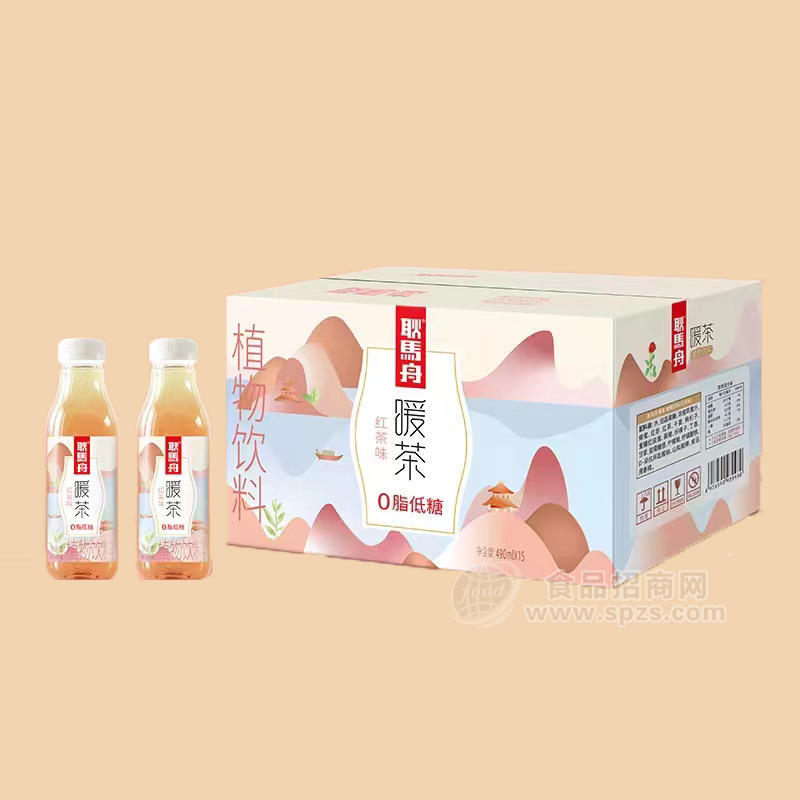 耿马舟暖茶红茶味植物饮料490ml×15瓶茶饮料