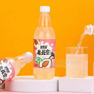 冰乐动老北京汽水蜜桃味瓶装招商480ml