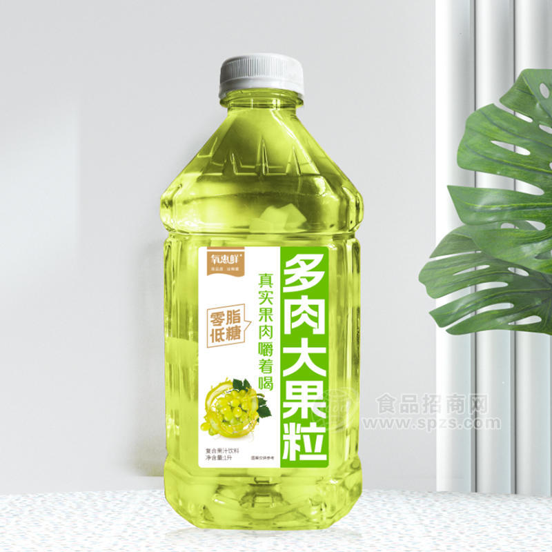 氧惠鮮低脂低糖葡萄味復合果汁飲料瓶裝招商1升