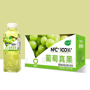 小輕果語(yǔ)葡萄果肉復(fù)合果汁飲料箱裝招商488ml×15瓶