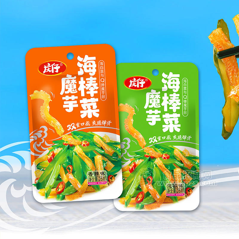 慶仔香辣味泡椒味魔芋海棒菜休閑食品26g