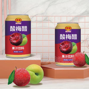 谯国堂金事有缘酸梅醋果汁饮料罐装招商批发310ml