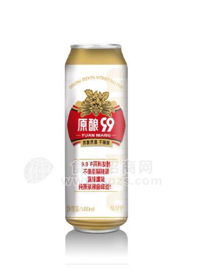 原釀99啤酒500ml易拉罐裝聽裝啤酒精釀啤酒原漿啤酒