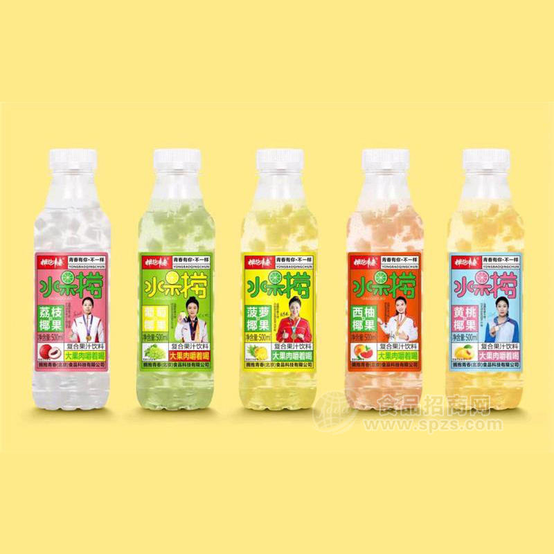 拥抱青春水果捞系列复合果汁饮料瓶装招商500ml