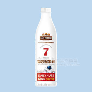 三只松鼠每日?qǐng)?jiān)果乳植物蛋白飲料白瓶裝招商1.25kg