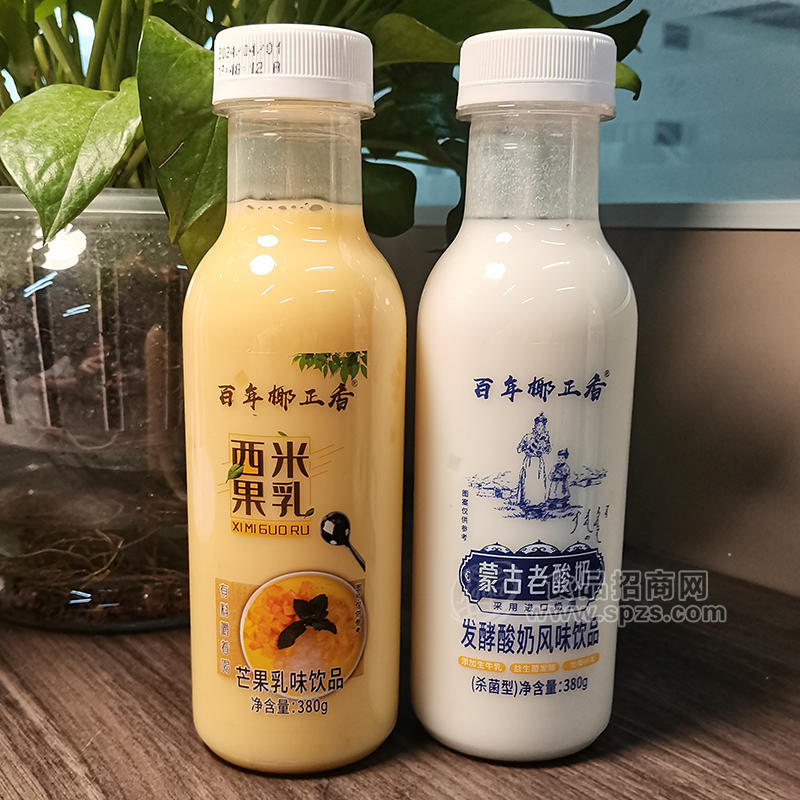 百年椰正香西米果乳蒙古老酸奶飲品瓶裝招商380g