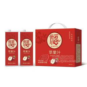 苹果汁饮料礼盒装招商1L×6瓶
