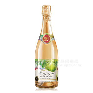 冰芬零零無(wú)醇?xì)馀萏O(píng)果汁汽水不含酒精的香檳828ml