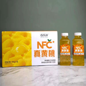 百樂洋NFC真黃桃復合果肉果汁飲料箱裝招商480ml×15瓶