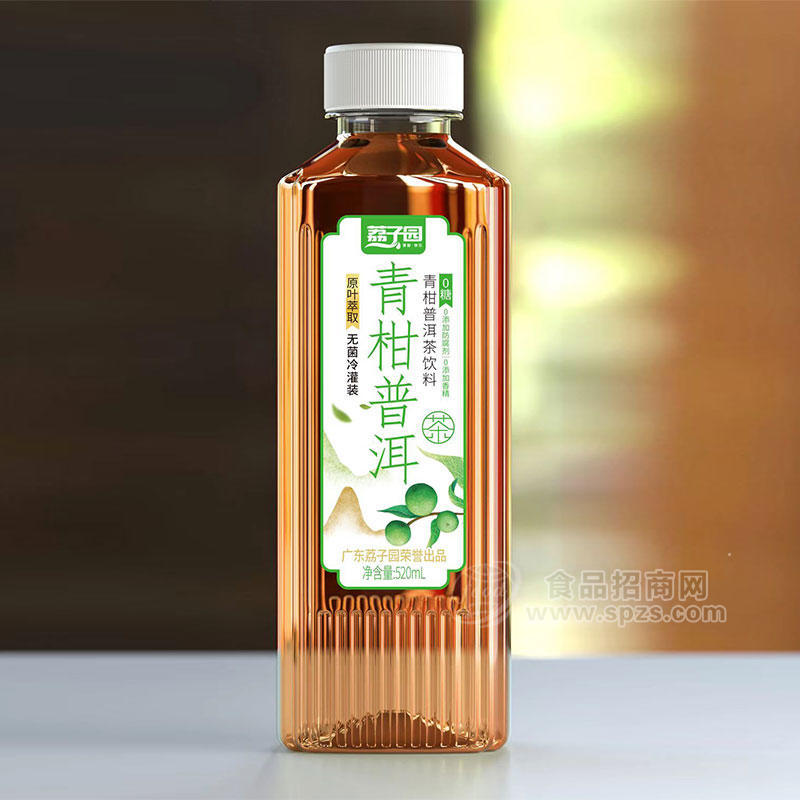 荔子園青柑普洱茶飲料瓶裝招商520ml