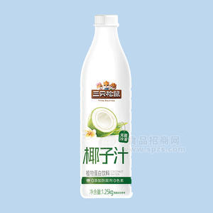 三只松鼠椰子汁植物蛋白飲料瓶裝招商1.25kg