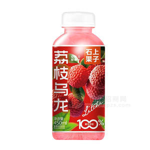 石上果子荔枝烏龍茶飲料瓶裝招商450ml