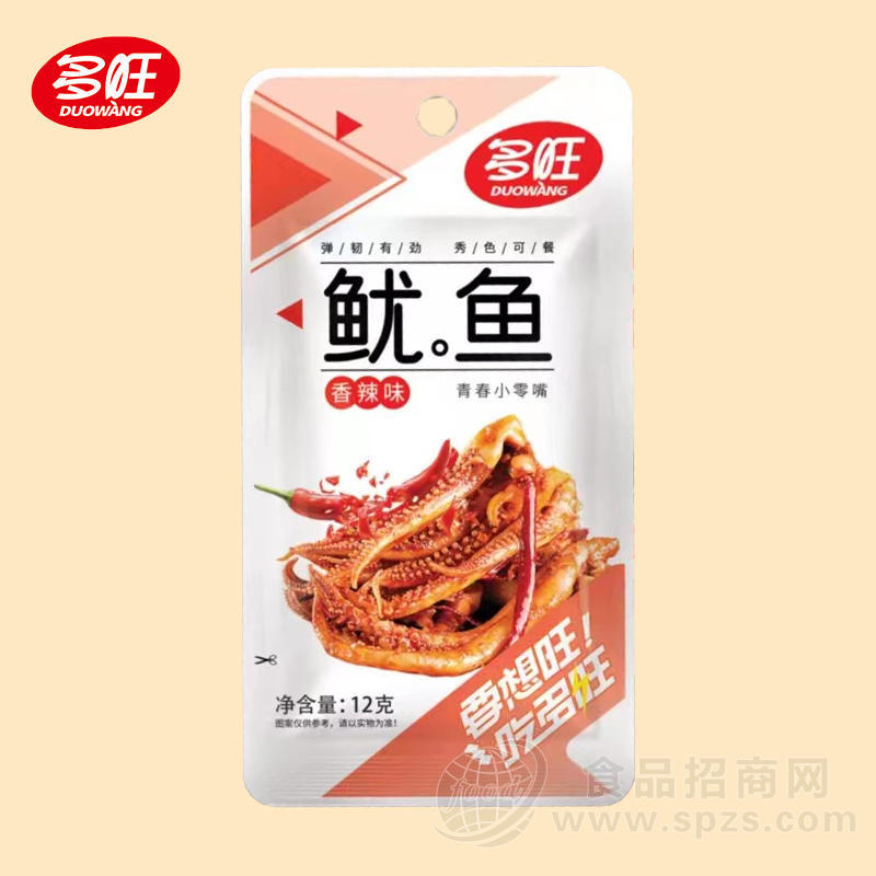 多旺香辣味鱿鱼休闲食品小零食12g