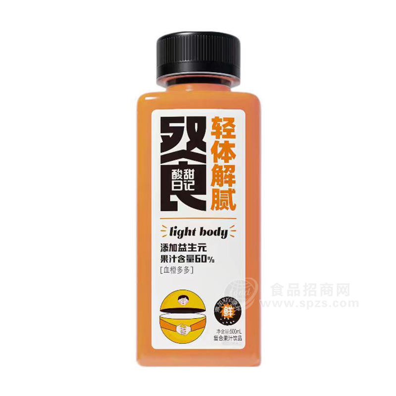 酸甜日記血橙哆哆復(fù)合果汁飲料450ml