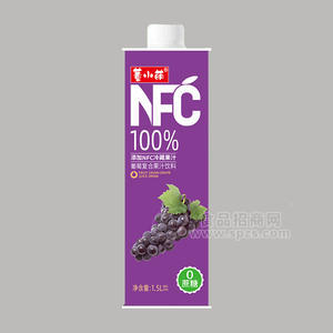 董小萌NFC葡萄復合果汁飲料0蔗糖招商1.5L