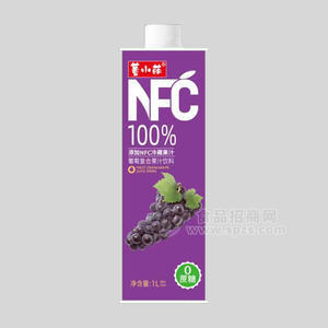 董小萌NFC100%葡萄復(fù)合果汁飲料1L