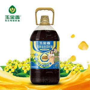 玉金香非转基因压榨浓香菜籽油食用油桶装招商5L