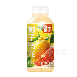 石上果子柚子烏龍茶飲料瓶裝招商450ml