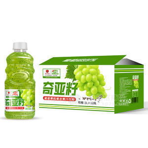 浩明奇亞籽葡萄果粒復(fù)合果汁飲料箱裝招商1L×12瓶