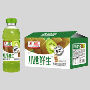 浩明小熊鮮生獼猴桃復合果汁飲料箱裝招商600ml×15瓶