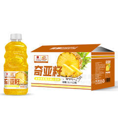 浩明奇亚籽菠萝果粒复合果汁饮料箱装招商1L×12瓶